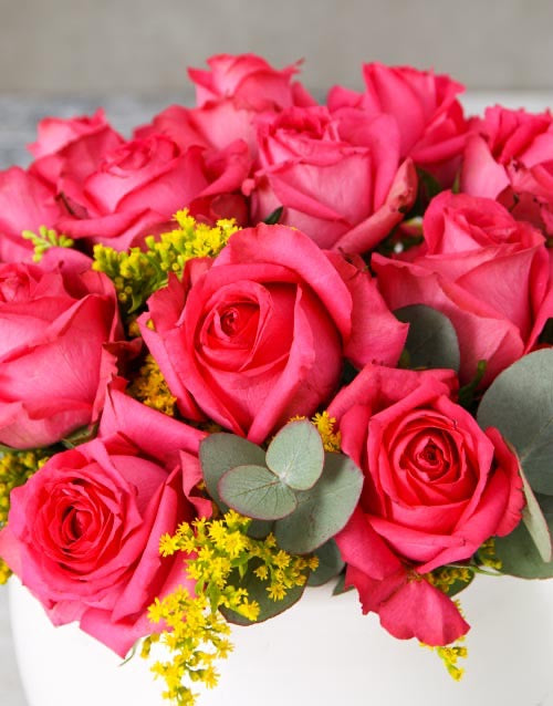 Pink Roses With A Vase